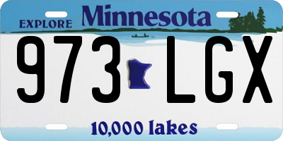 MN license plate 973LGX