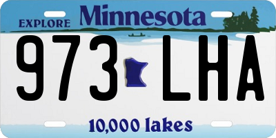 MN license plate 973LHA