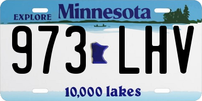 MN license plate 973LHV
