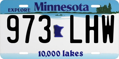 MN license plate 973LHW