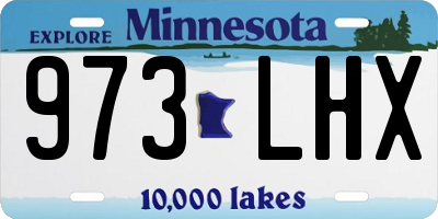 MN license plate 973LHX