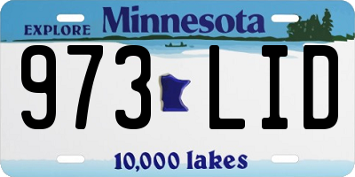 MN license plate 973LID