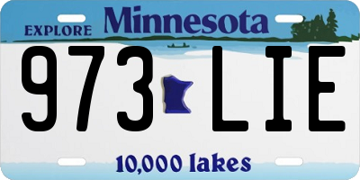 MN license plate 973LIE
