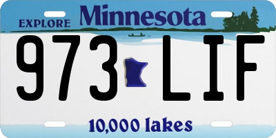 MN license plate 973LIF