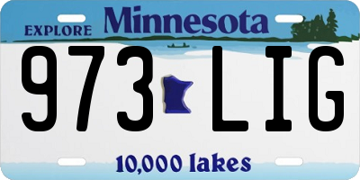 MN license plate 973LIG