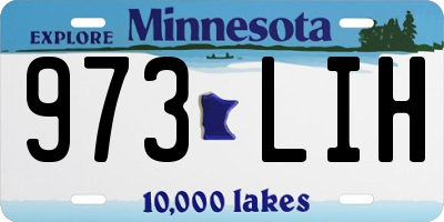 MN license plate 973LIH
