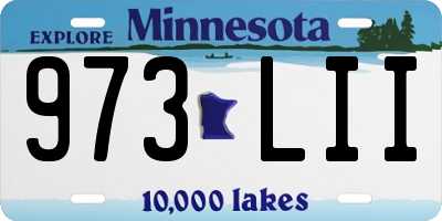 MN license plate 973LII