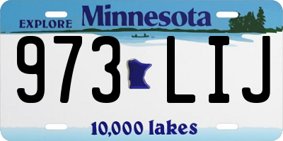 MN license plate 973LIJ