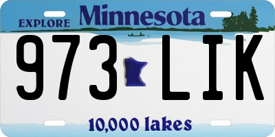 MN license plate 973LIK