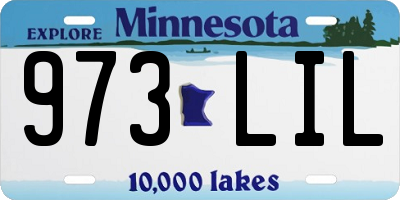 MN license plate 973LIL