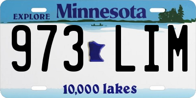 MN license plate 973LIM