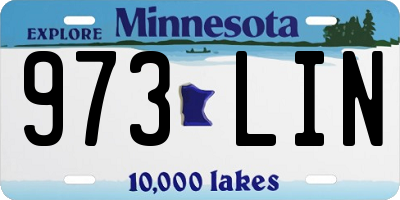 MN license plate 973LIN