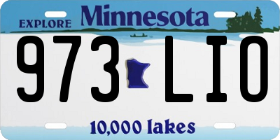 MN license plate 973LIO
