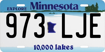 MN license plate 973LJE
