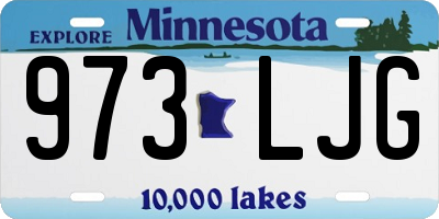 MN license plate 973LJG