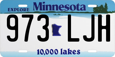 MN license plate 973LJH