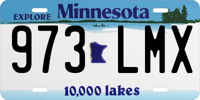 MN license plate 973LMX