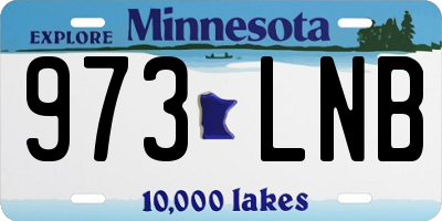 MN license plate 973LNB