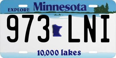 MN license plate 973LNI