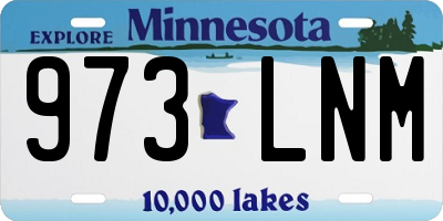 MN license plate 973LNM