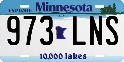 MN license plate 973LNS