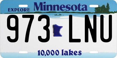 MN license plate 973LNU