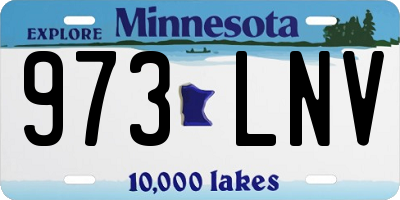 MN license plate 973LNV