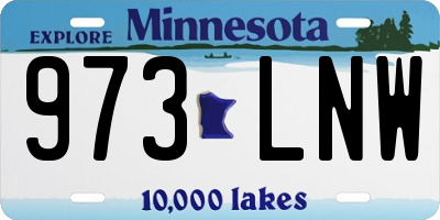 MN license plate 973LNW