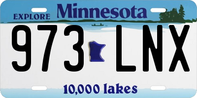MN license plate 973LNX