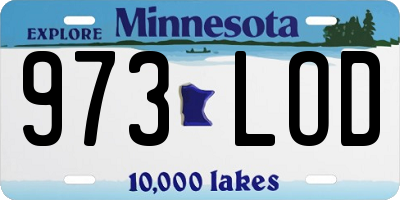 MN license plate 973LOD