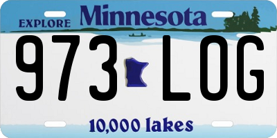 MN license plate 973LOG