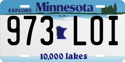 MN license plate 973LOI