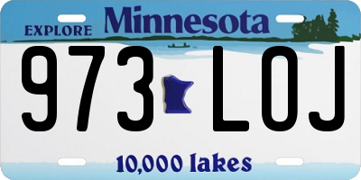 MN license plate 973LOJ
