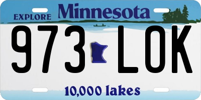 MN license plate 973LOK