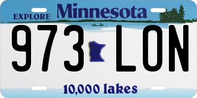 MN license plate 973LON
