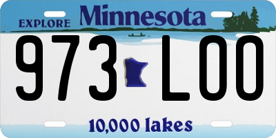 MN license plate 973LOO