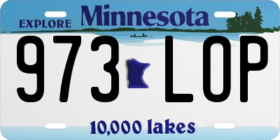 MN license plate 973LOP