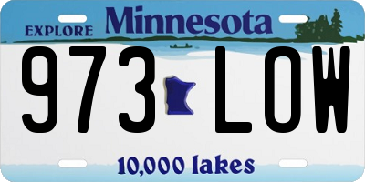 MN license plate 973LOW