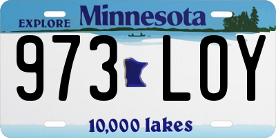 MN license plate 973LOY