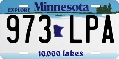 MN license plate 973LPA