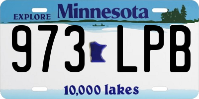 MN license plate 973LPB