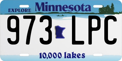 MN license plate 973LPC