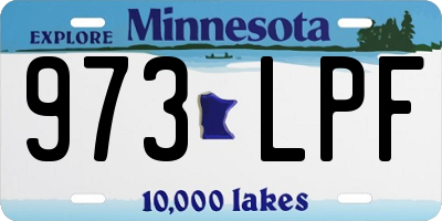 MN license plate 973LPF