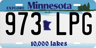 MN license plate 973LPG