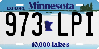 MN license plate 973LPI