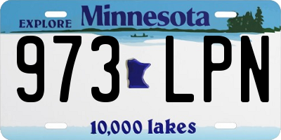 MN license plate 973LPN