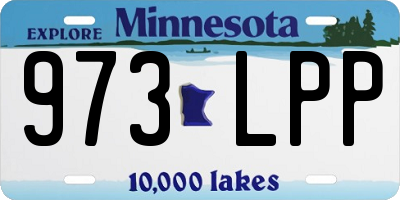 MN license plate 973LPP