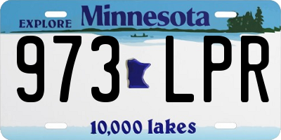 MN license plate 973LPR