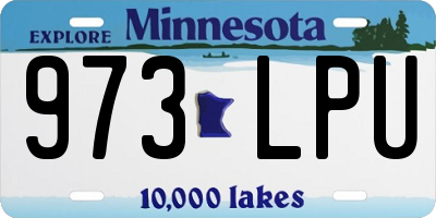 MN license plate 973LPU