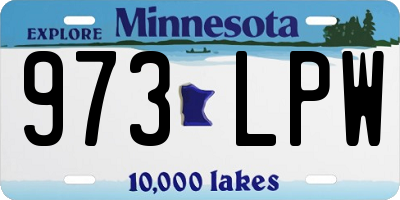 MN license plate 973LPW